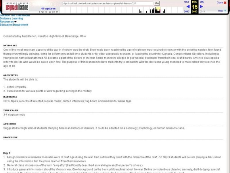 Empathy and the Vietnam War Lesson Plan