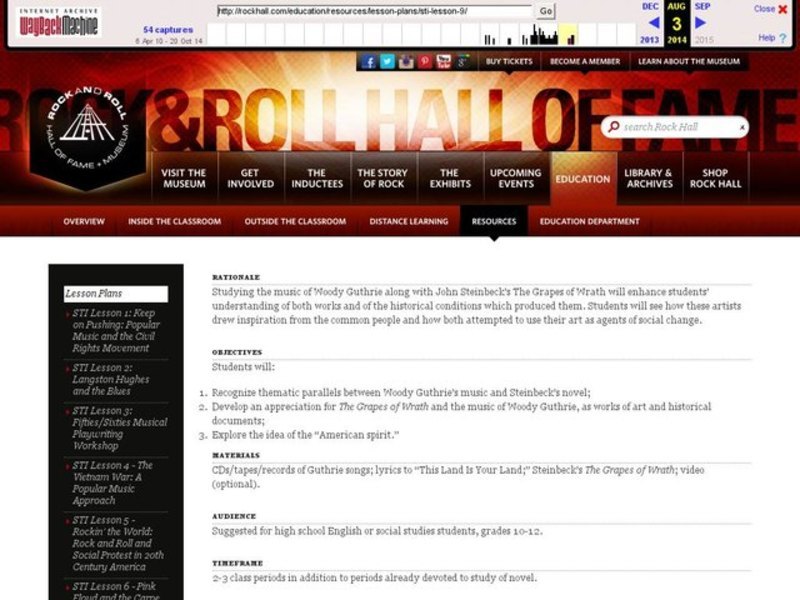 Woody Guthrie and The Grapes of Wrath Lesson Plan