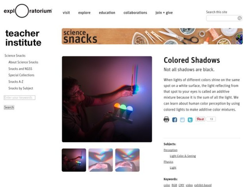 Colored Shadows Lesson Plan