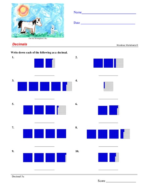 Decimals Worksheet
