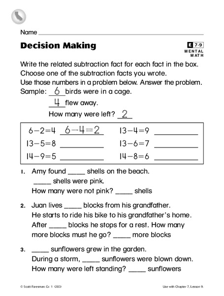 Decision Making Worksheet