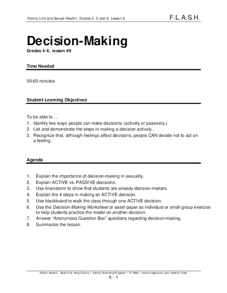 Decision-Making Lesson Plan