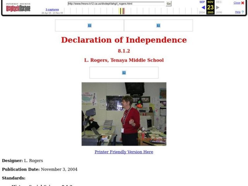 Declaration of Independence Lesson Plan