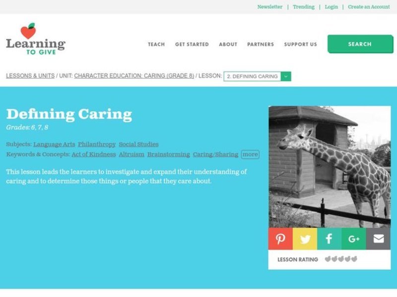 Defining Caring Lesson Plan