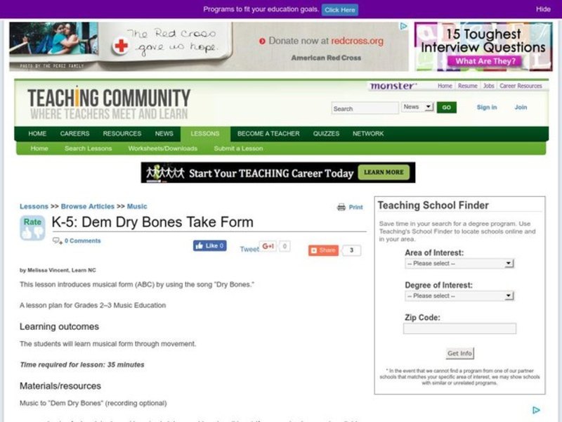 Dem Dry Bones Take Form Lesson Plan