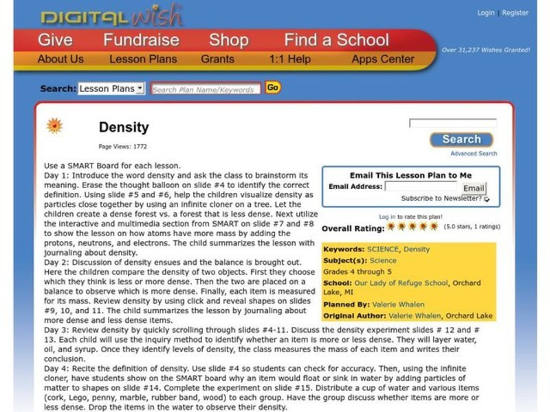 Density Lesson Plan