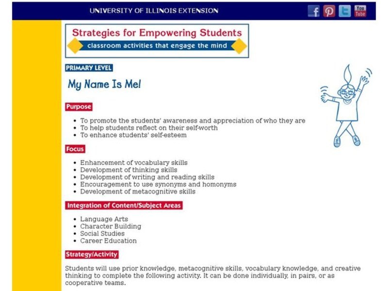 My Name Is Me! Lesson Plan
