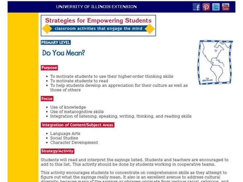 Do You Mean? Lesson Plan