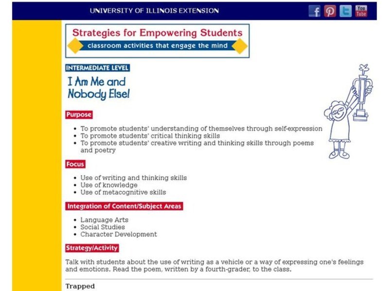 I Am Me and Nobody Else! Lesson Plan