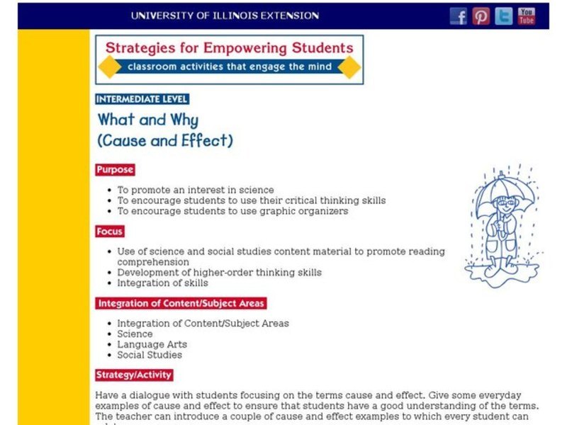 What and Why (Cause and Effect) Lesson Plan