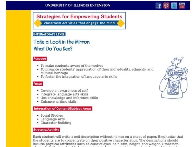Take a Look in the Mirror: What Do You See? Lesson Plan
