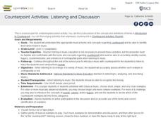 Counterpoint Activities: Listening and Discussion Lesson Plan