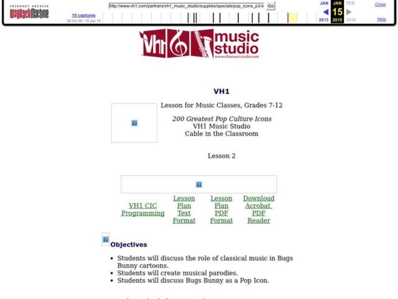 200 Greatest Pop Culture Icons Lesson Plan