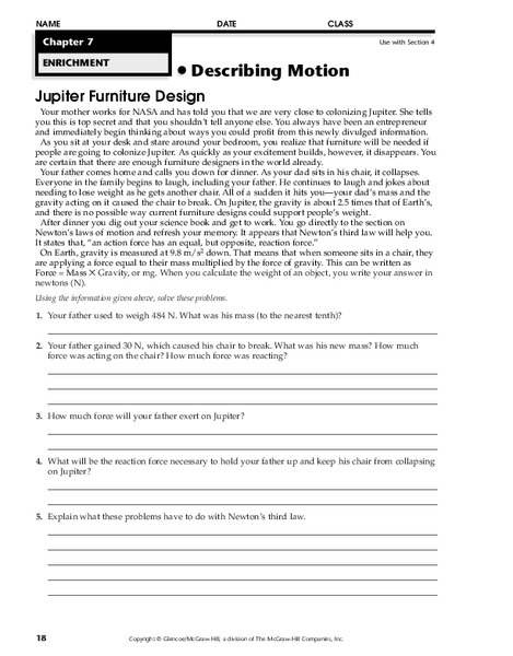Describing Motion Worksheet