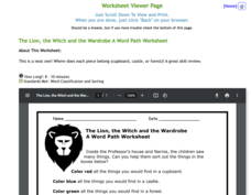 A Word Path Worksheet