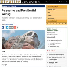 Persuasive Practice: A Mt. Rushmore Addition Lesson Plan