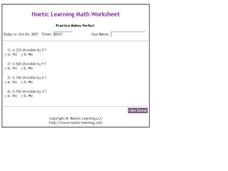 Divisibility Questions Interactive