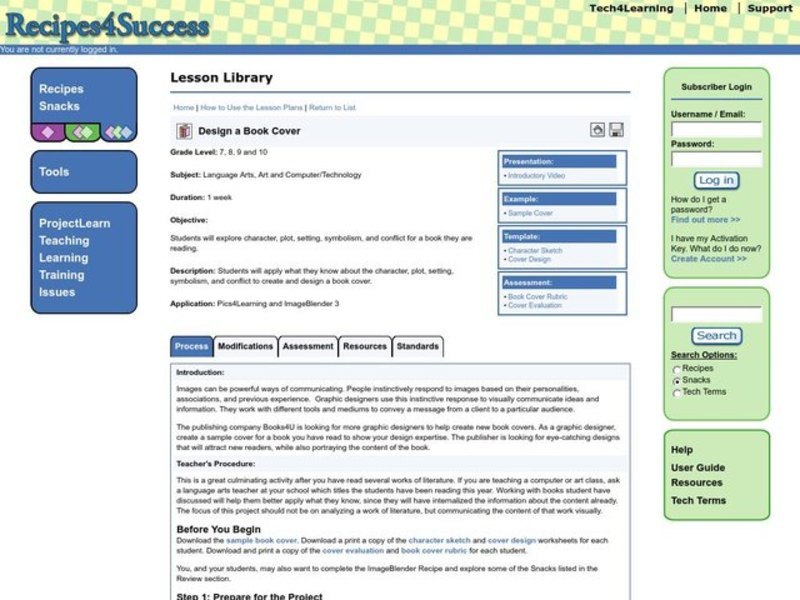 Design a Book Cover Lesson Plan