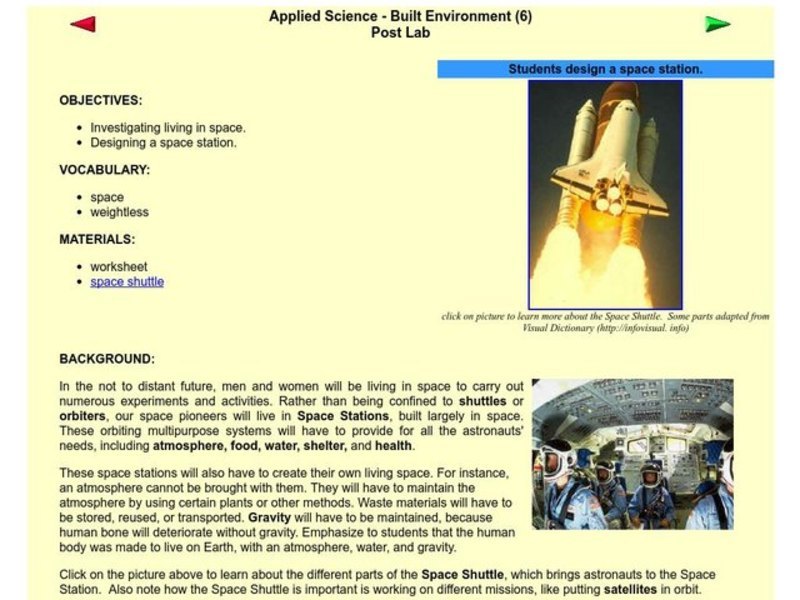 Design a Space Station Lesson Plan