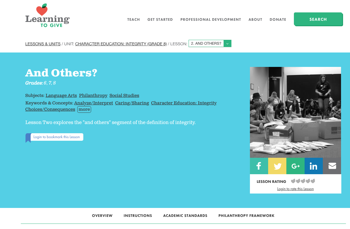 And Others? Lesson Plan