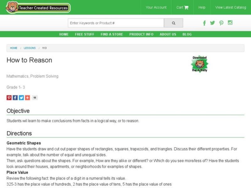 How to Reason Lesson Plan