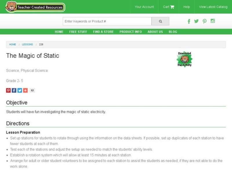 The Magic of Static Lesson Plan