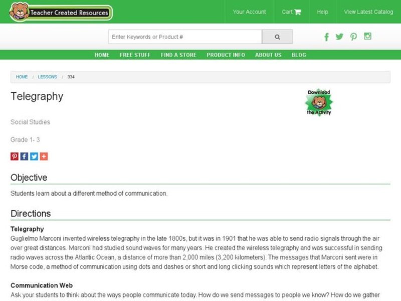 Telegraphy Lesson Plan