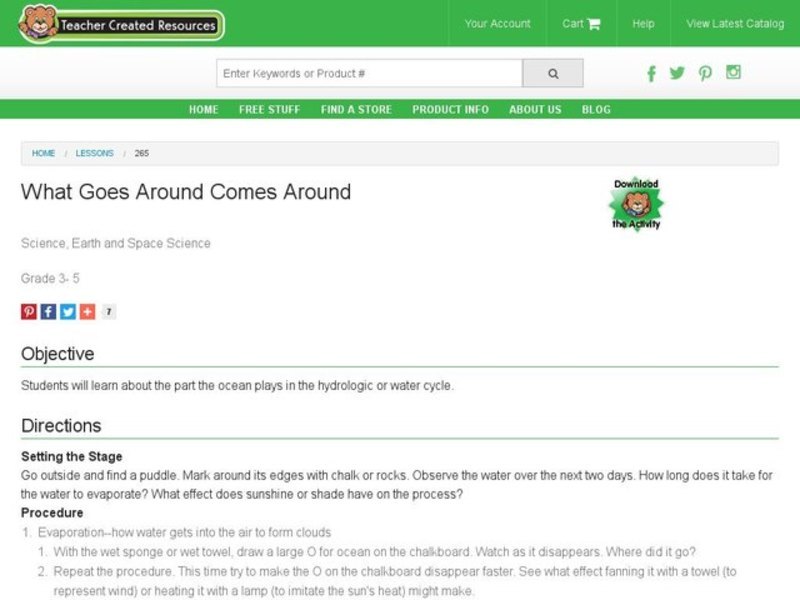 What Goes Around Comes Around Lesson Plan