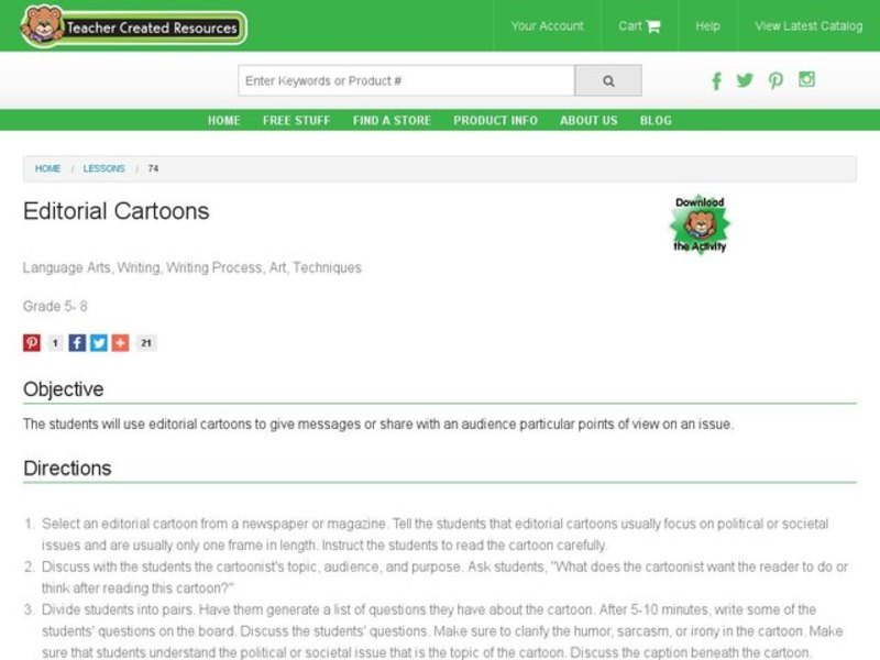 Editorial Cartoons Lesson Plan