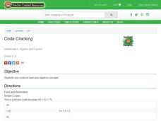 Code Cracking Lesson Plan
