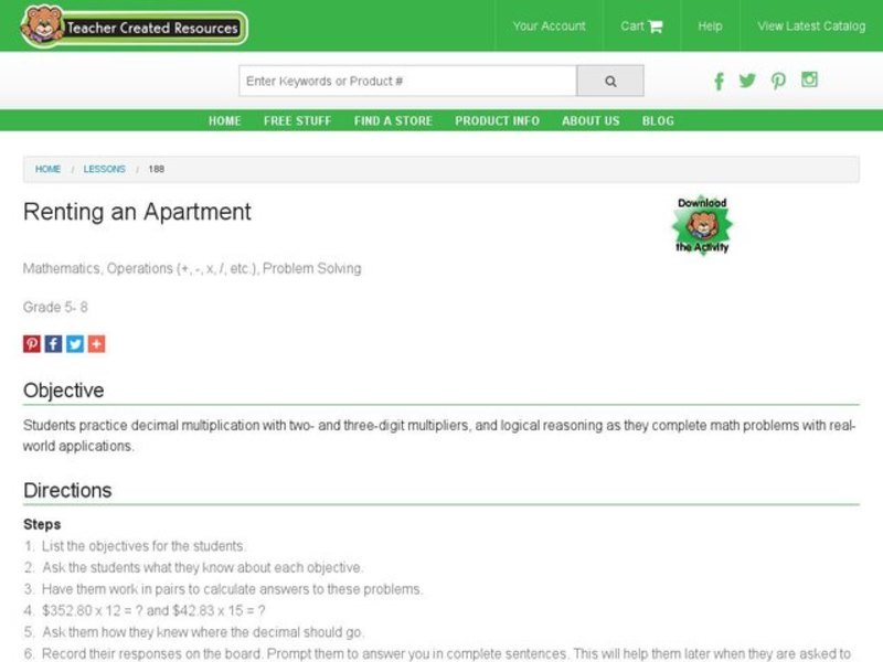 Renting an Apartment Lesson Plan
