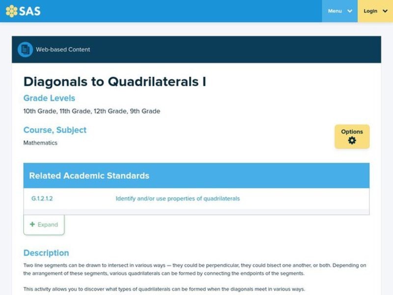 Diagonals of Quadrilaterals Lesson Plan