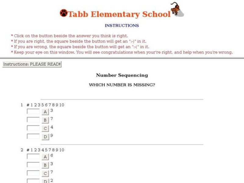 Number Sequencing : Which Number Is Missing? Interactive