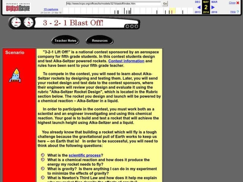 3-2-1 Blast Off! Lesson Plan