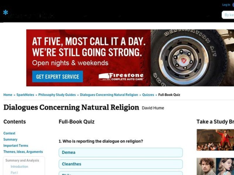 Dialogues Concerning Natural Religion Interactive