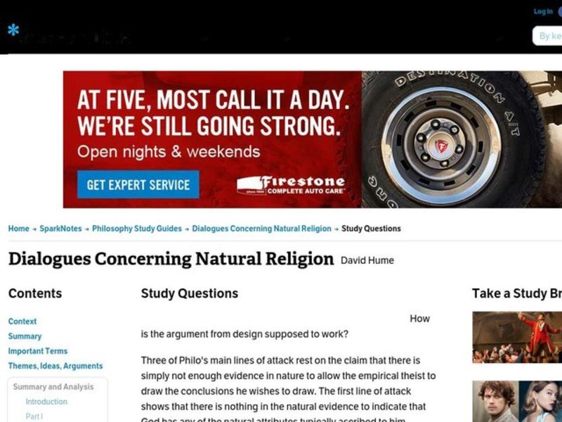 Dialogues Concerning Natural Religion Interactive