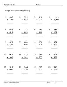 3-Digit Addition With Regrouping Lesson Plan