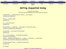 Getting Acquainted Dialog Interactive