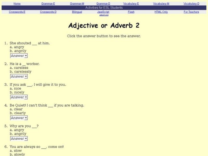 Adjective or Adverb 2 Interactive