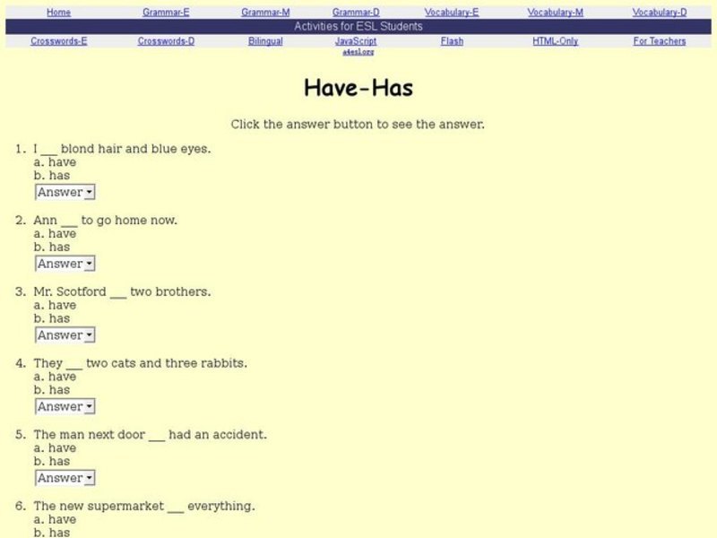 Have-Has Interactive