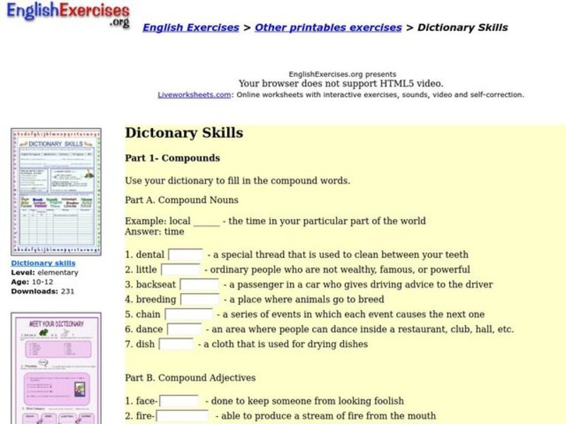 Dictionary Skills Interactive