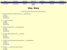 Was and Were Interactive