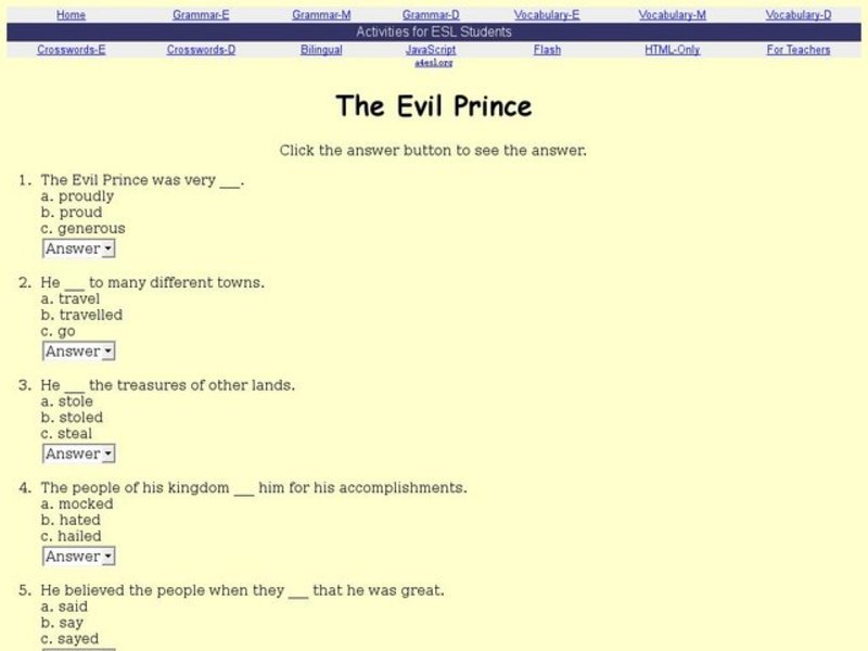 The Evil Prince Interactive