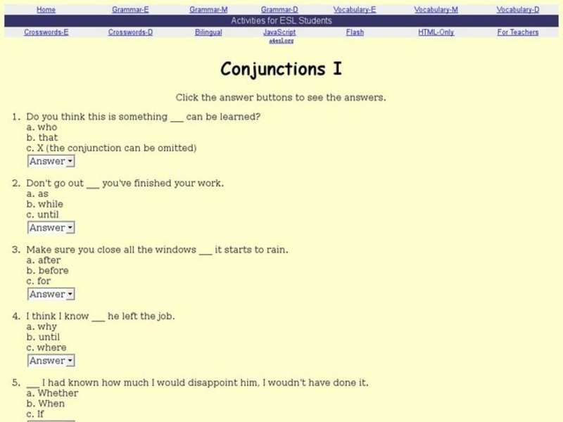 Conjunctions I Interactive