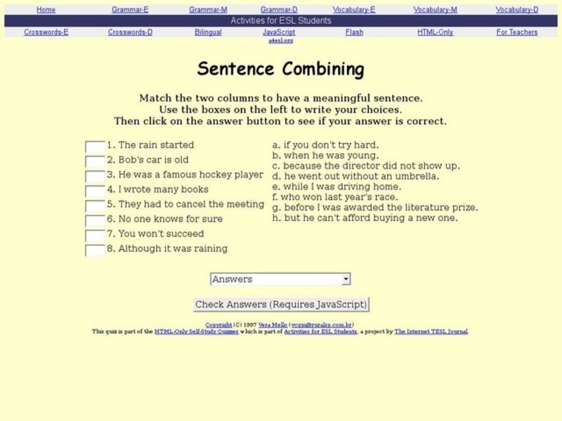 Sentence Combining Interactive