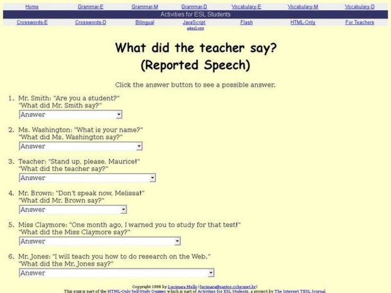 What Did the Teacher Say? Interactive
