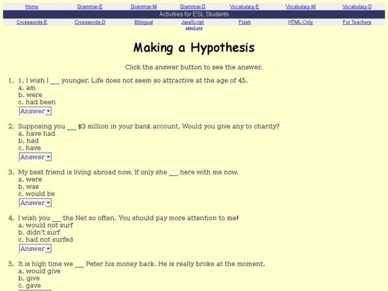 Making A Hypothesis Interactive