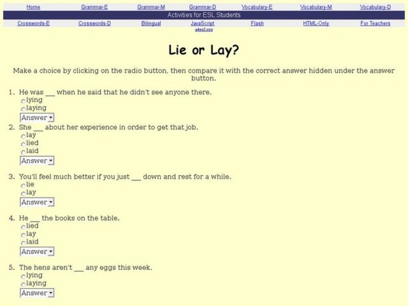 Lie or Lay? Interactive