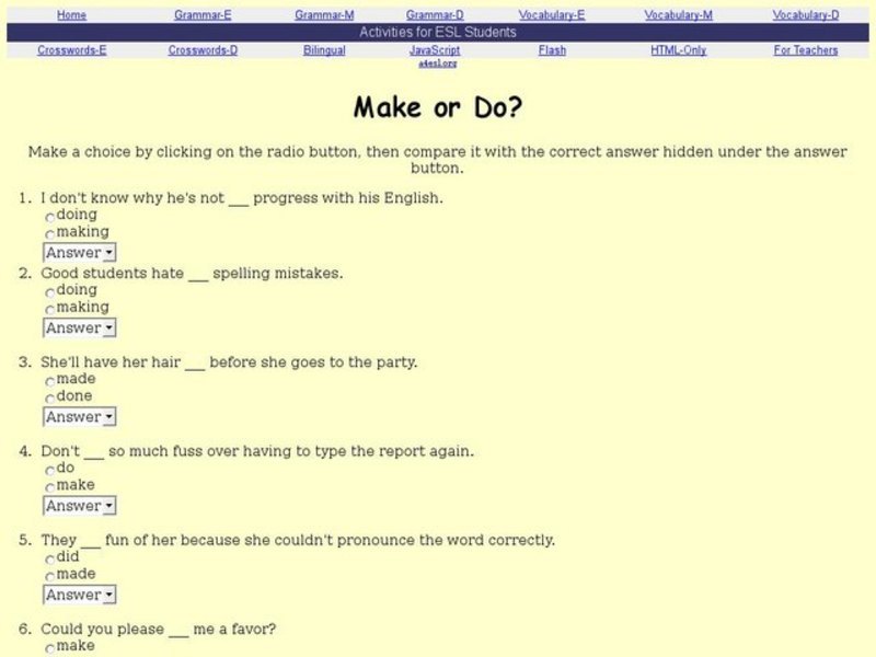 Make Or Do? Interactive