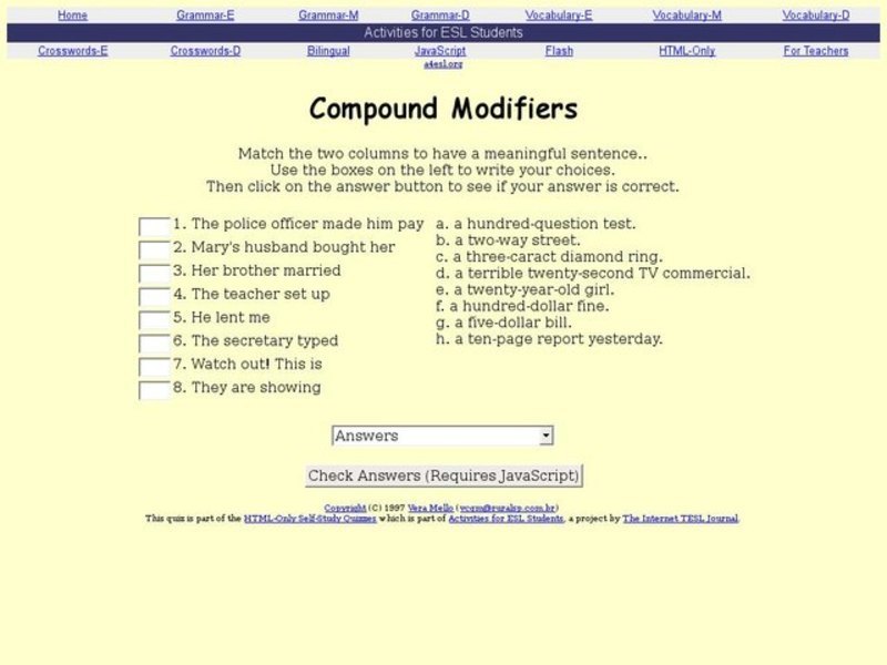 Compound Modifiers Interactive